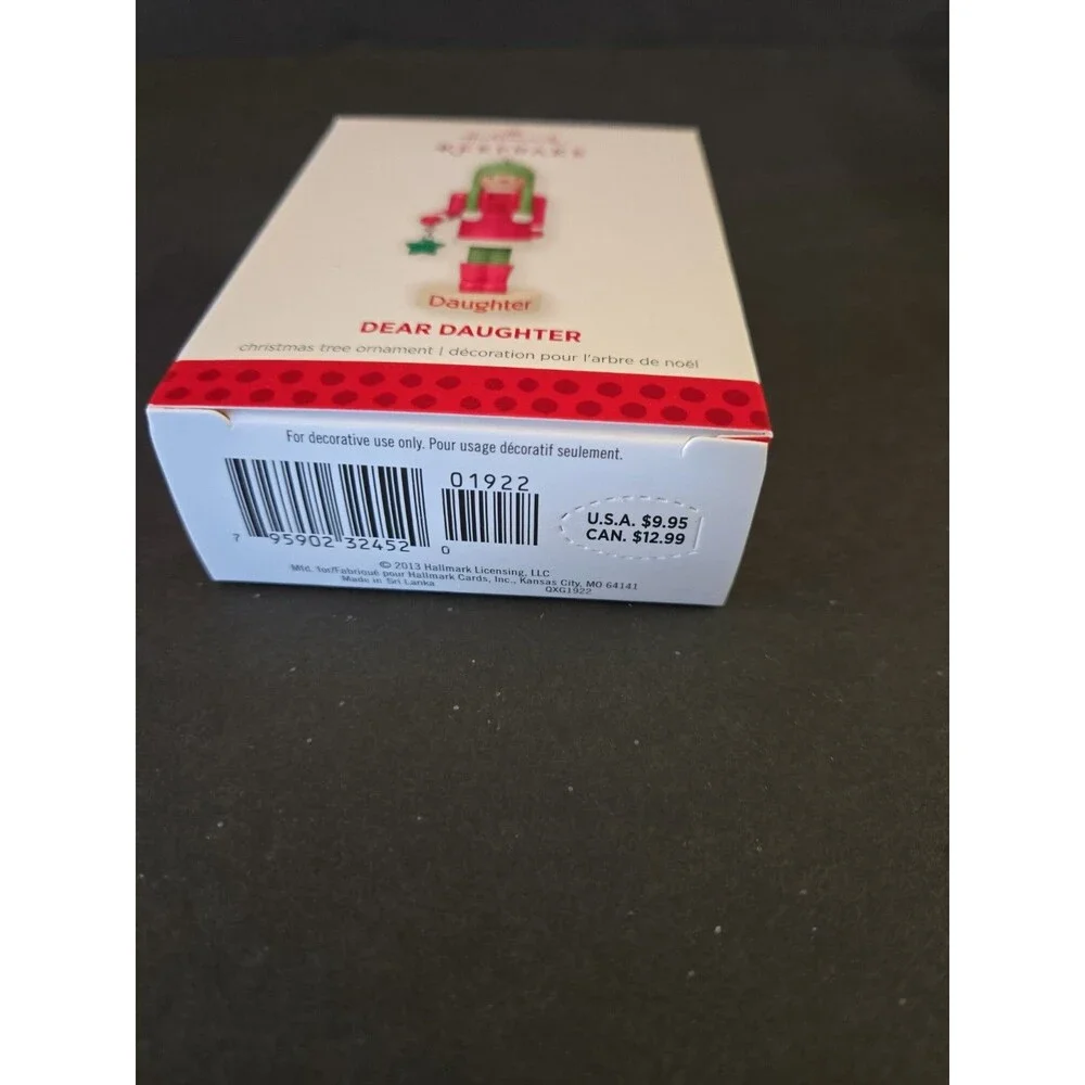 Hallmark Keepsake Christmas Ornament Dear Daughter From 2013 W Box Nutcracker